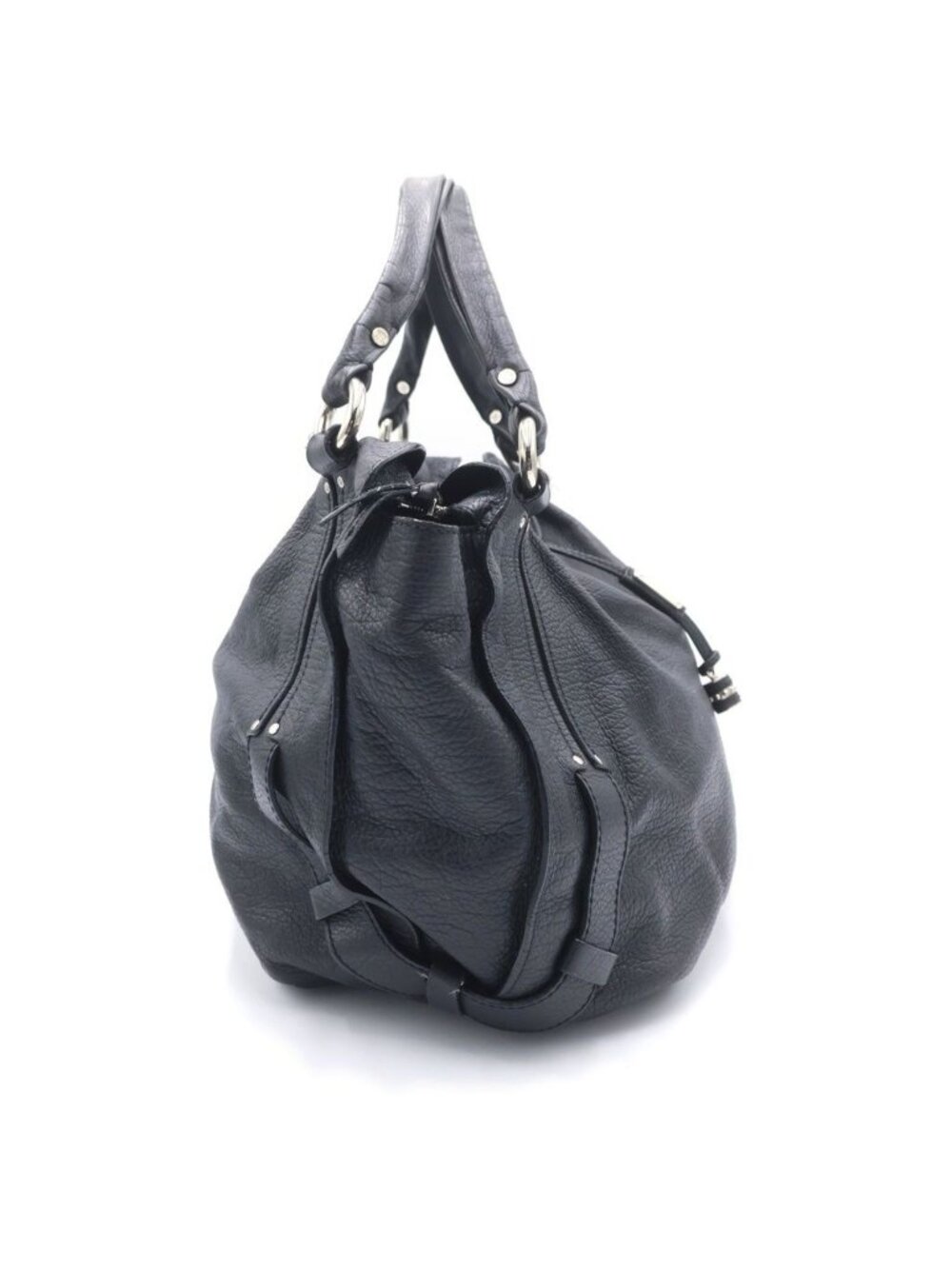Celine Bittersweet Boston Bag Black Leather Silver - Picture 3 of 6